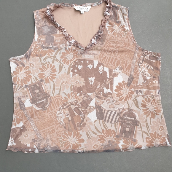 John Paul Richard Tank Top Beatles Graphic Print - Picture 1 of 9
